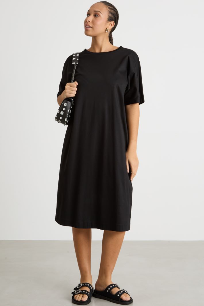 Kimono-sleeve jersey dress Intrend