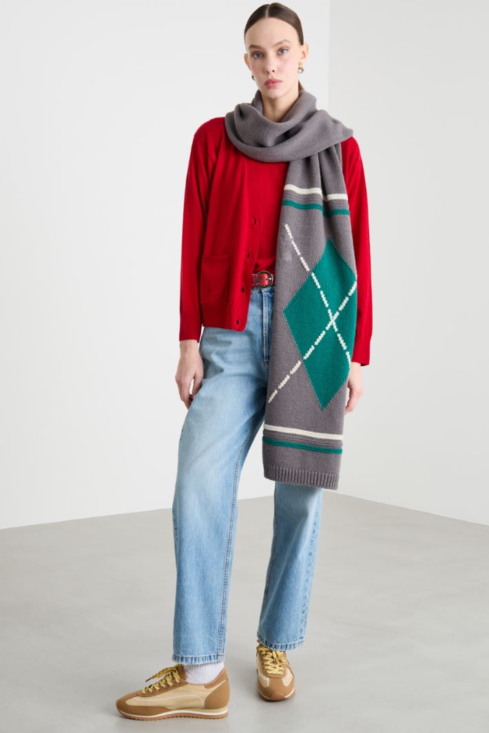 Argyle maxi scarf Intrend - 2