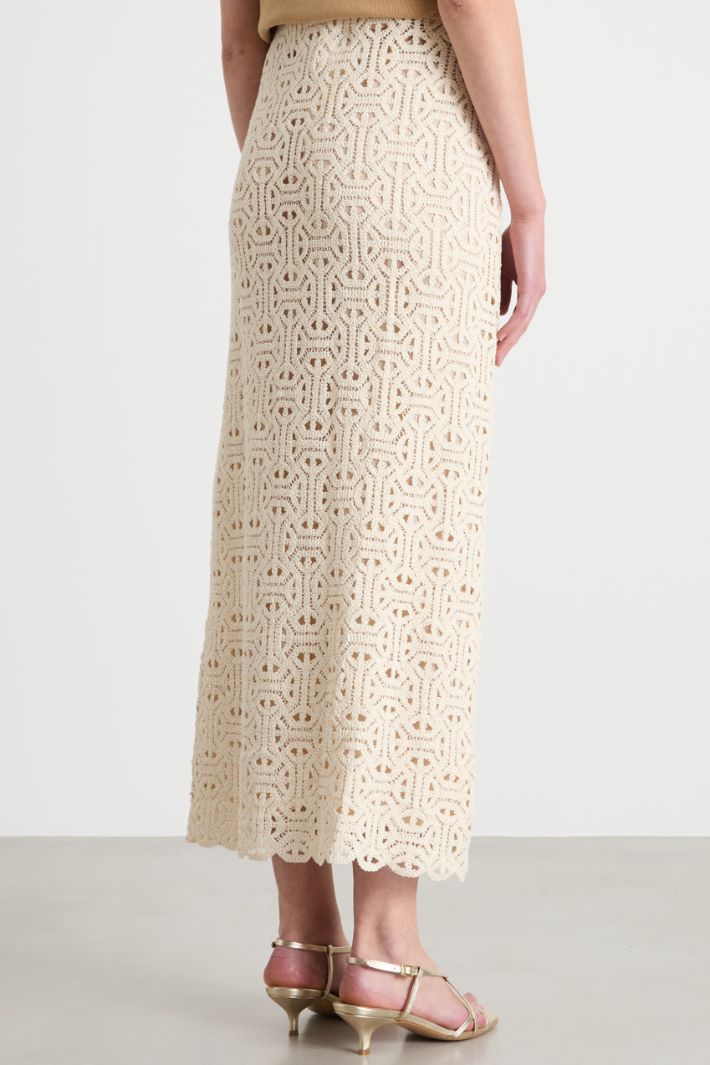 Macramé jersey skirt Intrend - 4