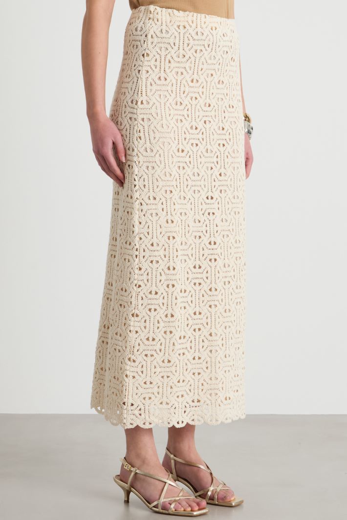 Macramé jersey skirt Intrend - 2