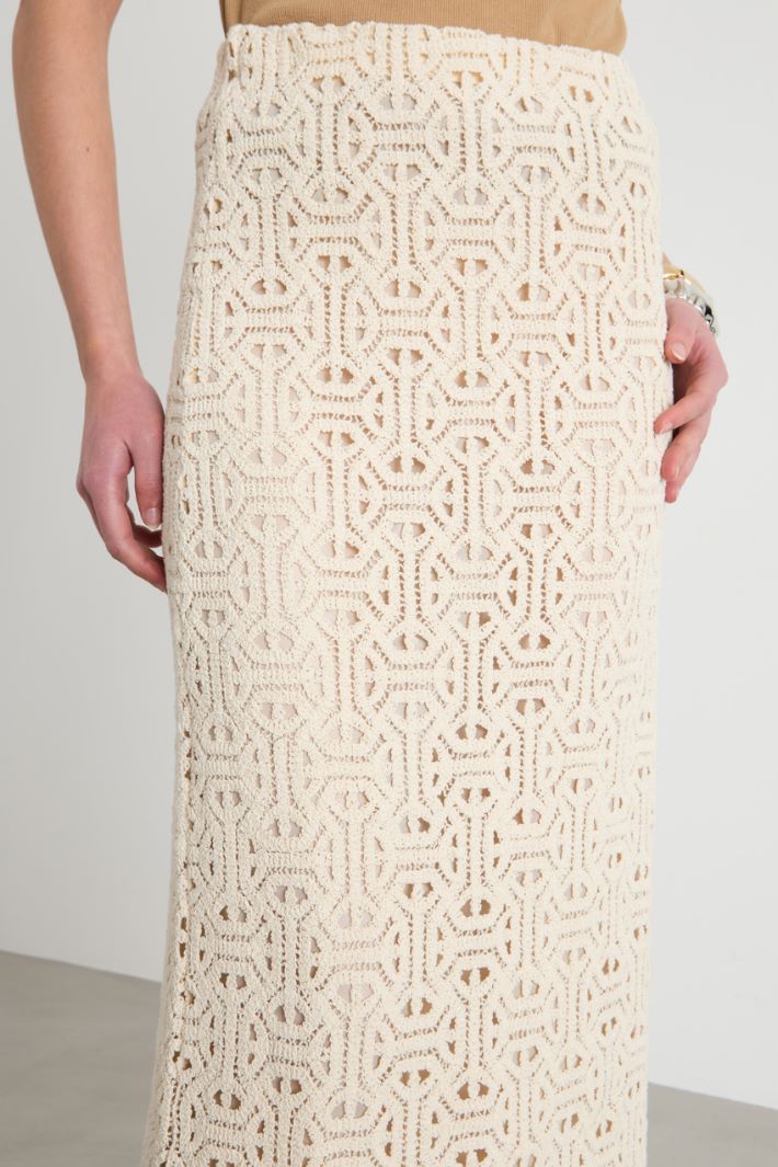 Macramé jersey skirt Intrend - 3