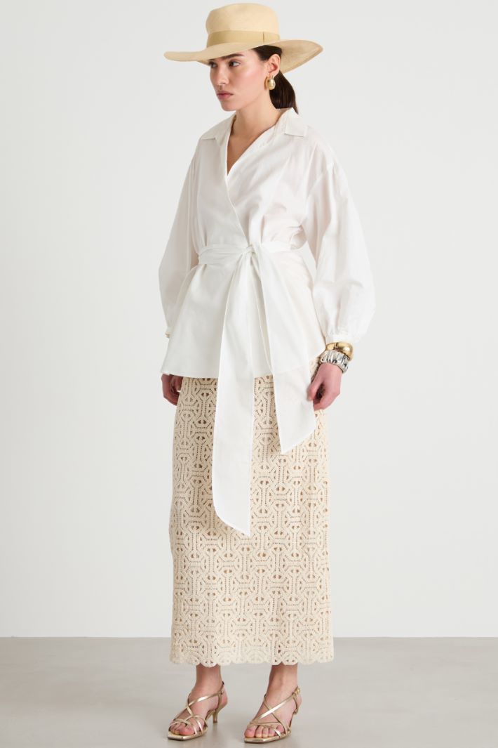 Macramé jersey skirt Intrend