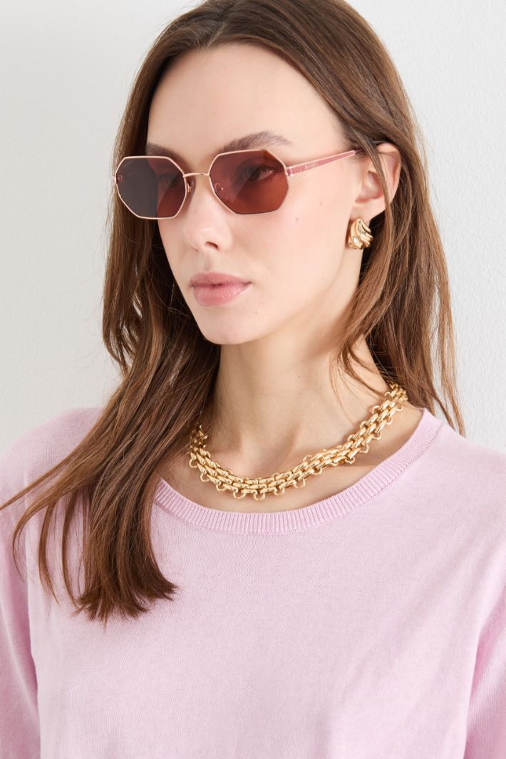 Occhiali geometrici in metallo Intrend - 3