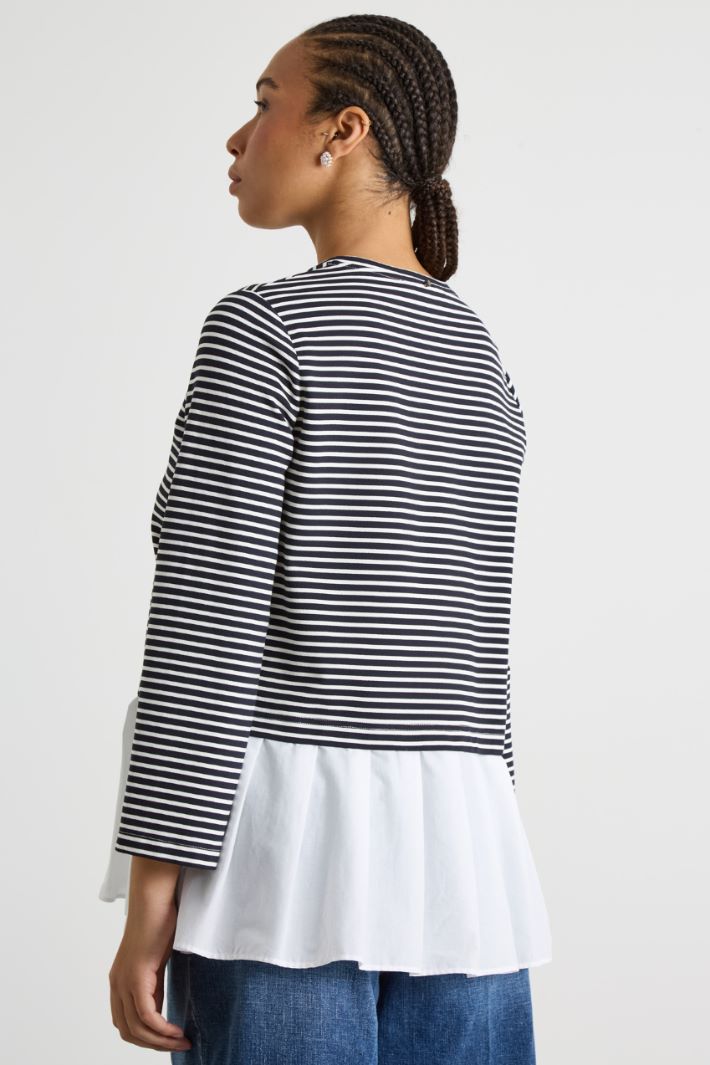 Jersey and poplin sweatshirt Intrend - 4