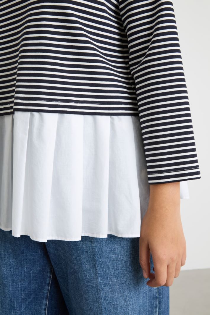 Jersey and poplin sweatshirt Intrend - 3