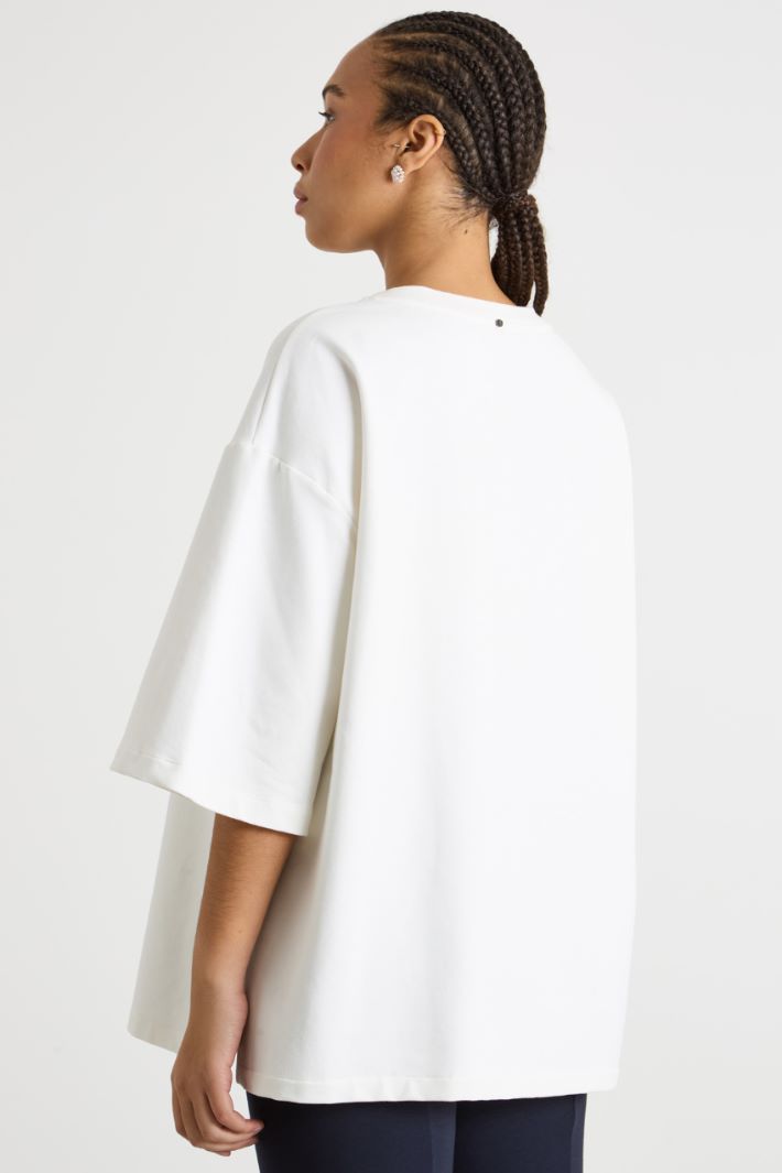 Embroidered jersey sweatshirt Intrend - 4