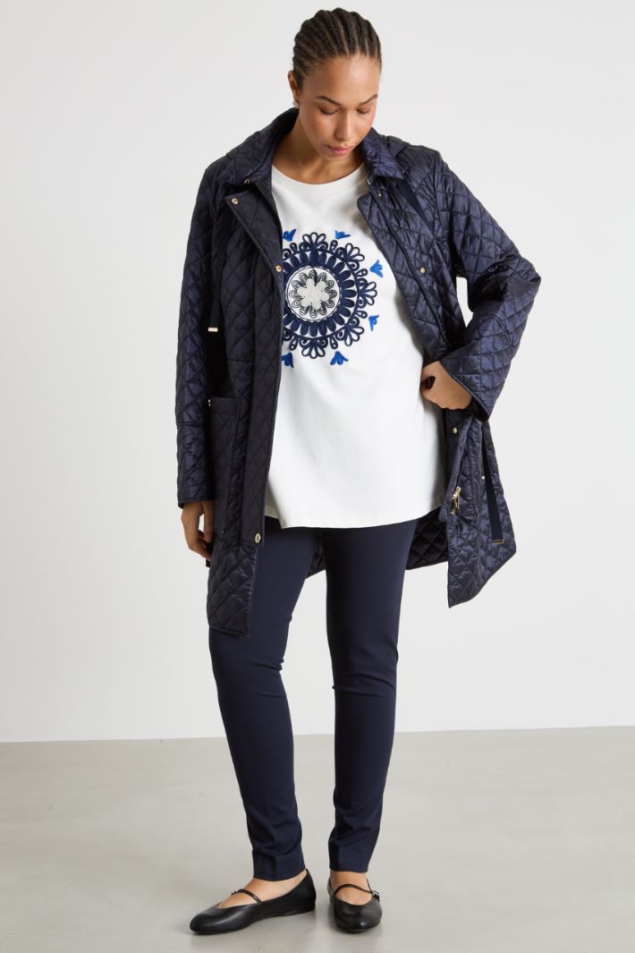 Embroidered jersey sweatshirt Intrend