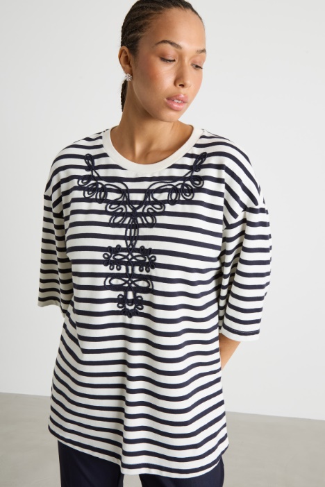 Embroidered jersey sweatshirt Intrend