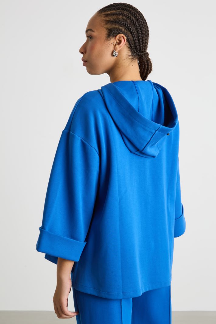 Oversized double jersey hoodie Intrend - 4