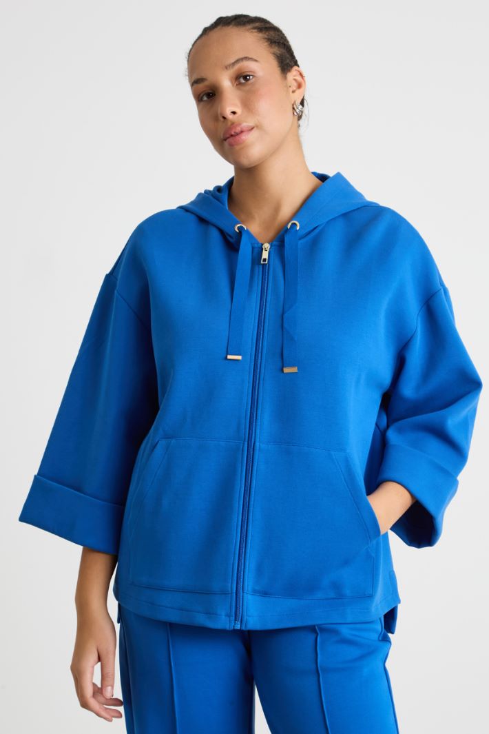 Oversized double jersey hoodie Intrend - 2