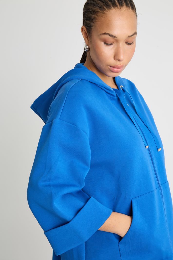 Oversized double jersey hoodie Intrend - 3
