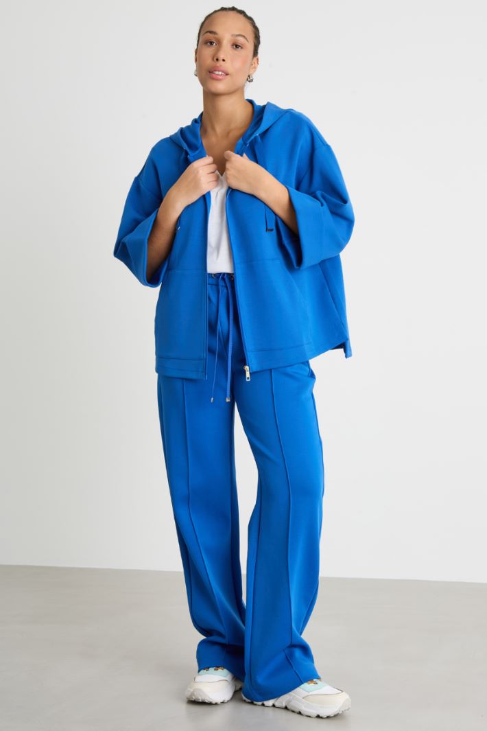 Oversized double jersey hoodie Intrend