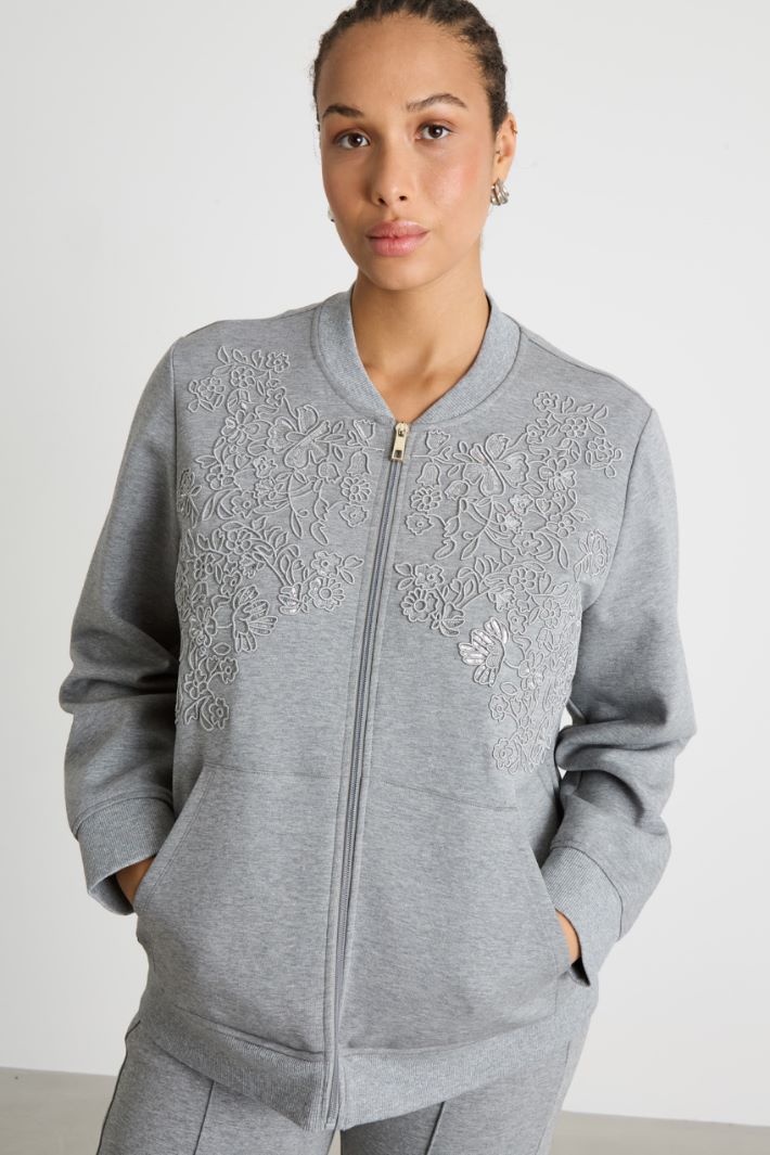 Embroidered jersey sweatshirt Intrend - 2