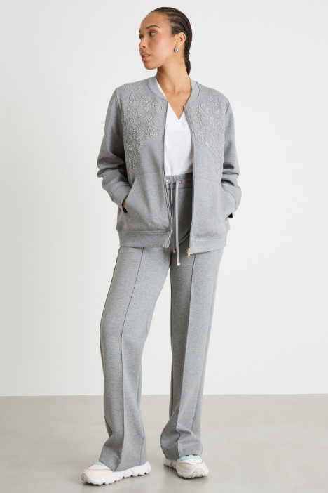 Embroidered jersey sweatshirt Intrend