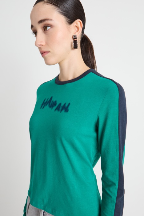 Crop T-shirt con maniche lunghe