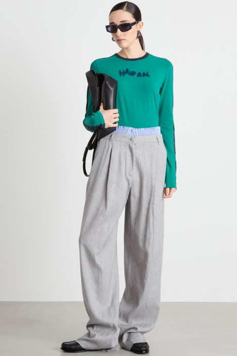 Cropped long-sleeve T-shirt Intrend