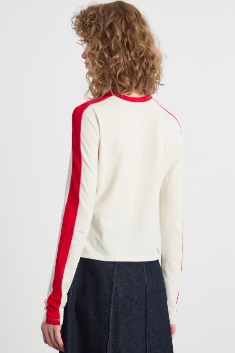 Crop T-shirt con maniche lunghe