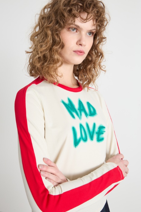 Crop T-shirt con maniche lunghe