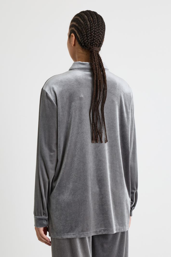 Camicia in jersey di velluto Intrend - 4