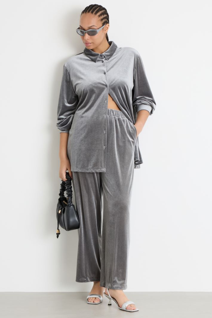 Camicia in jersey di velluto Intrend