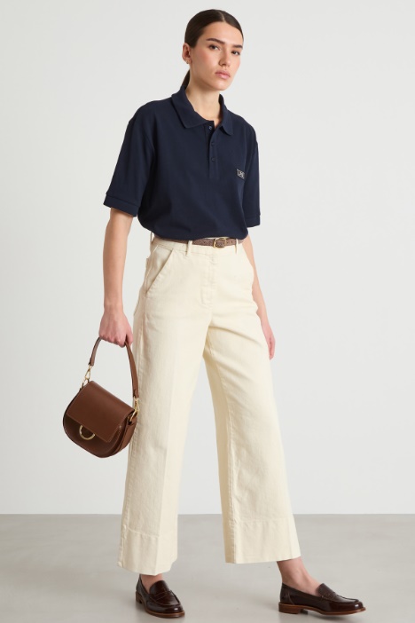 Polo ampia con patch Intrend