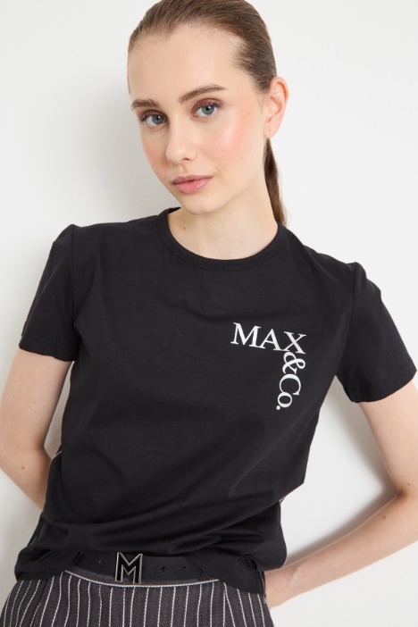 T-shirt girocollo in jersey