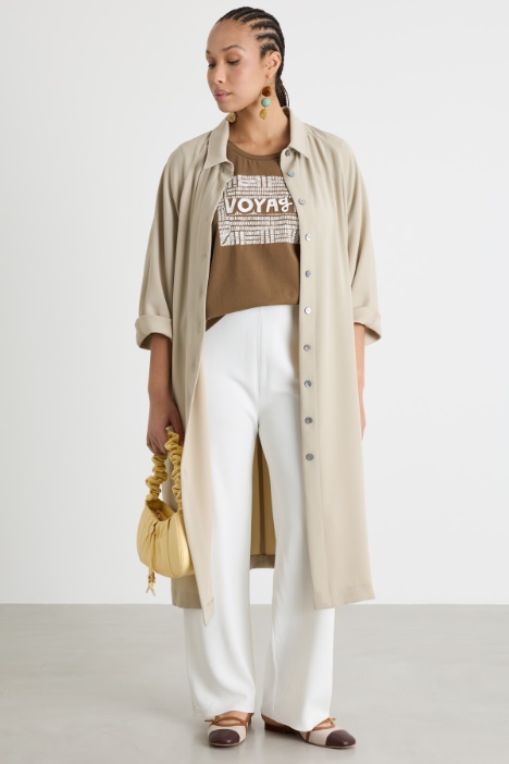 Jersey T-shirt with embroidery and print Intrend