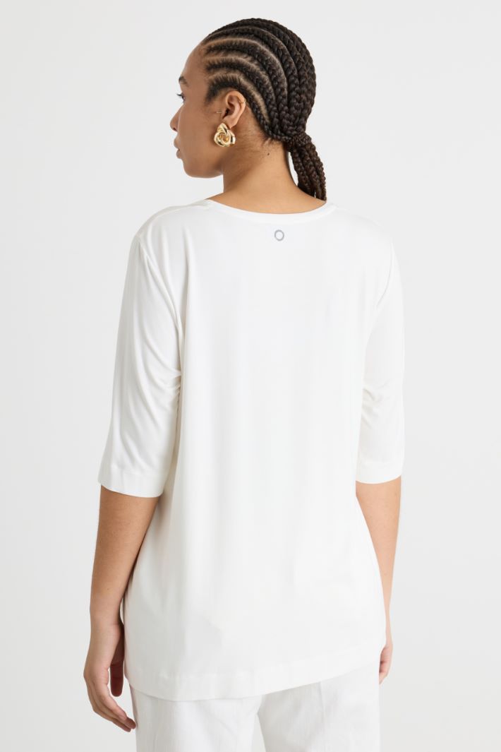 Jersey and satin T-shirt Intrend - 4