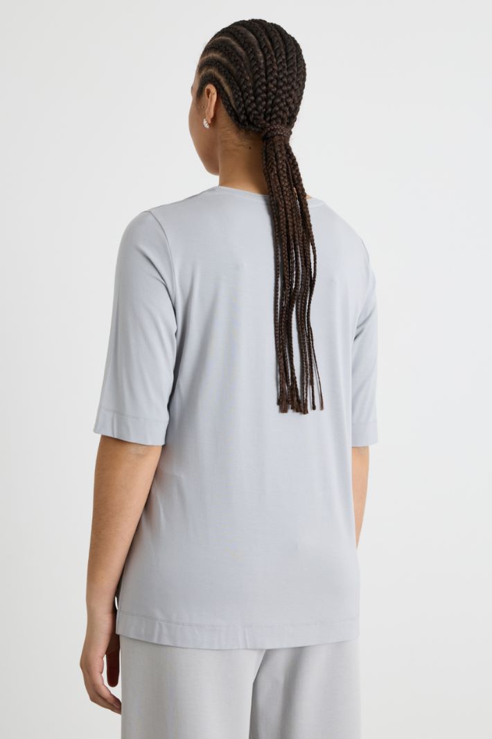 Jersey and satin T-shirt Intrend - 4
