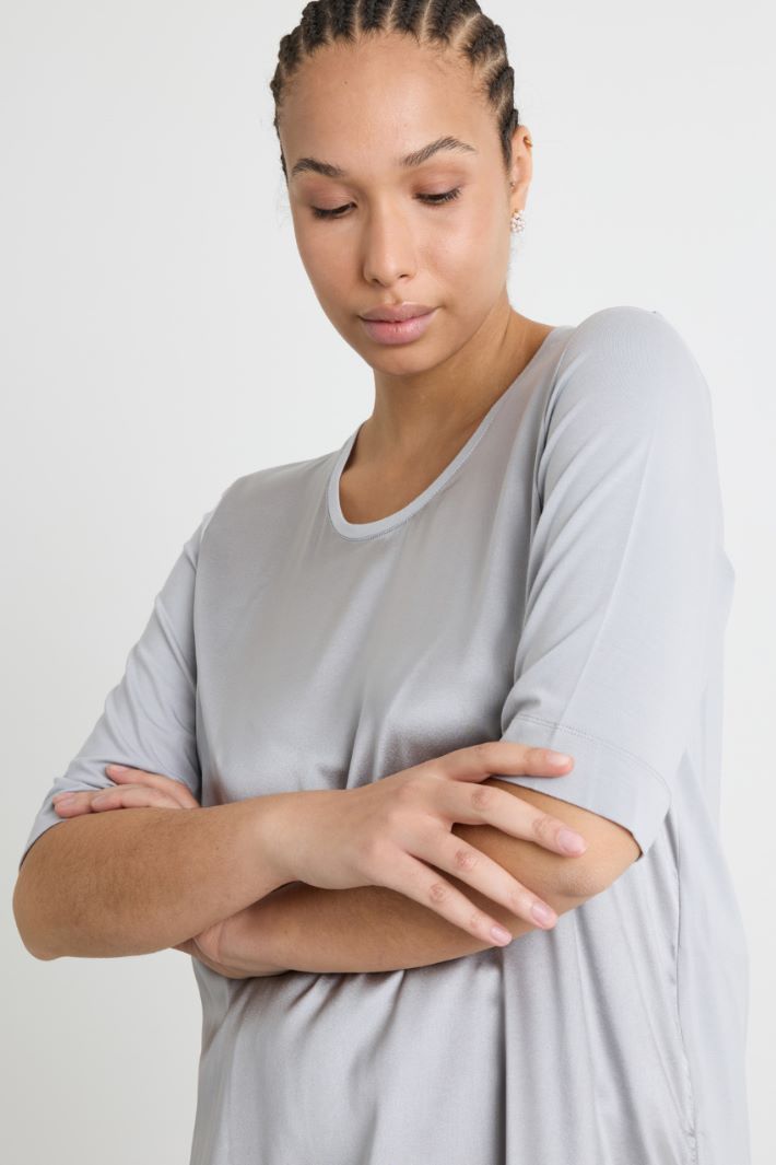 Jersey and satin T-shirt Intrend - 3