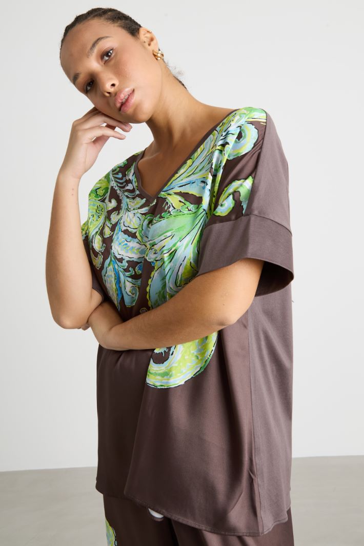 Jersey and twill T-shirt Intrend - 2