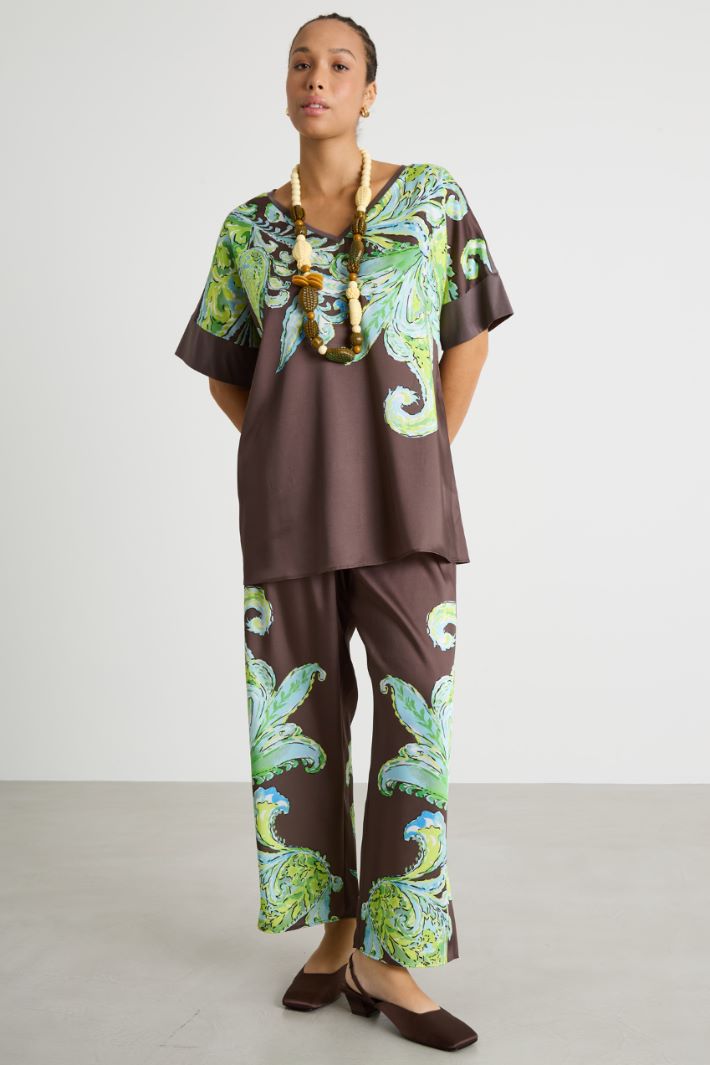 Jersey and twill T-shirt Intrend