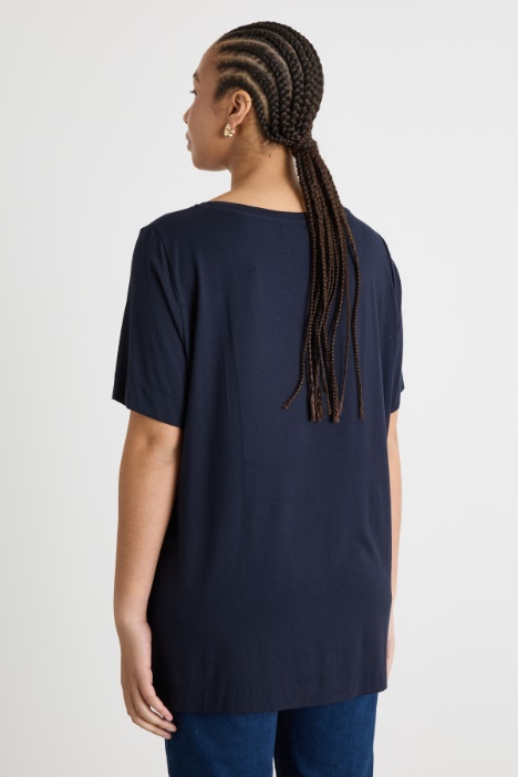 T-shirt in jersey ricamato