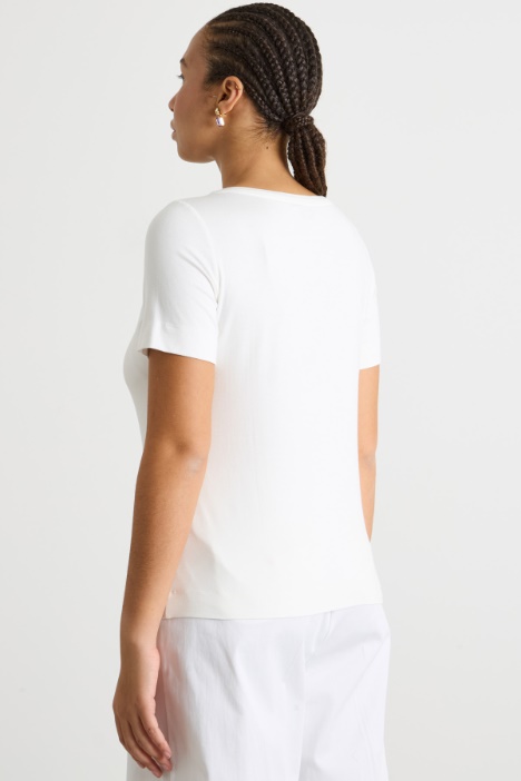 T-shirt in jersey ricamato