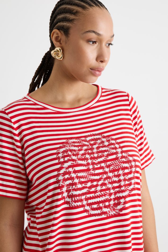 Embroidered jersey T-shirt Intrend - 3