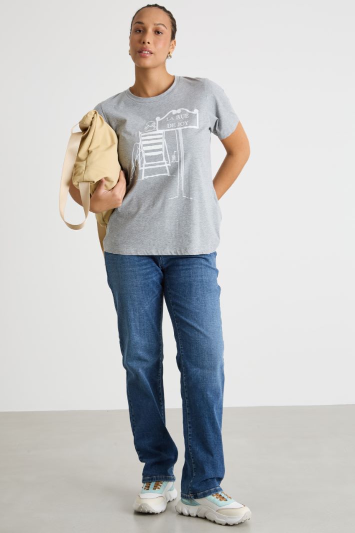 Printed jersey T-shirt Intrend
