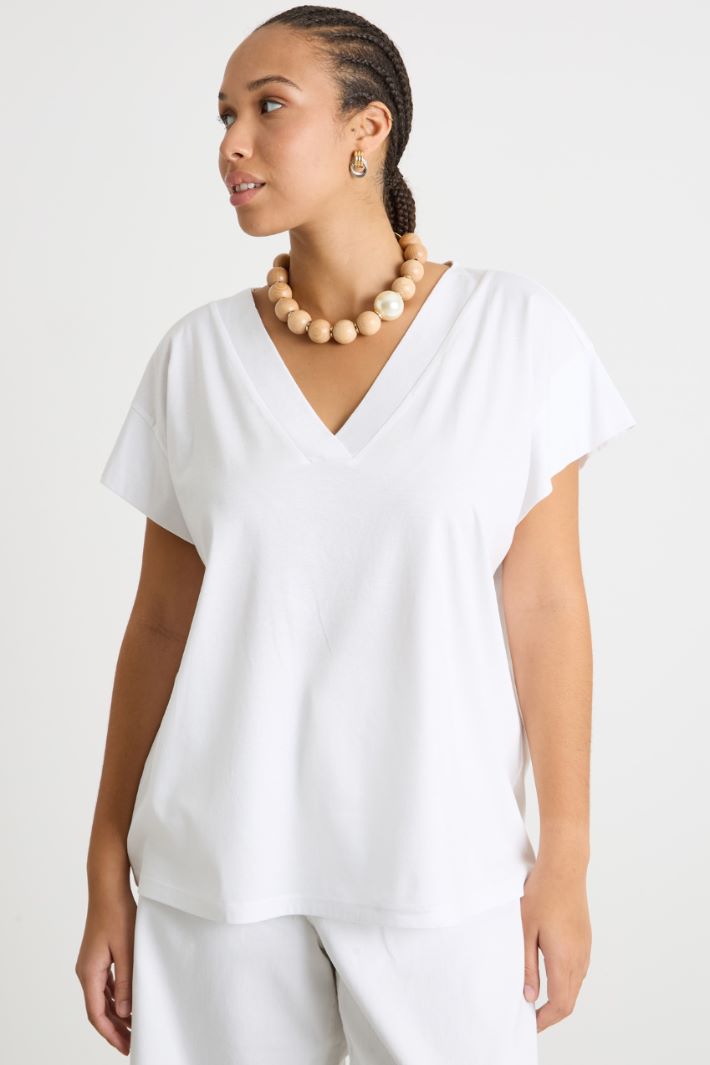 V-neck jersey T-shirt Intrend - 2