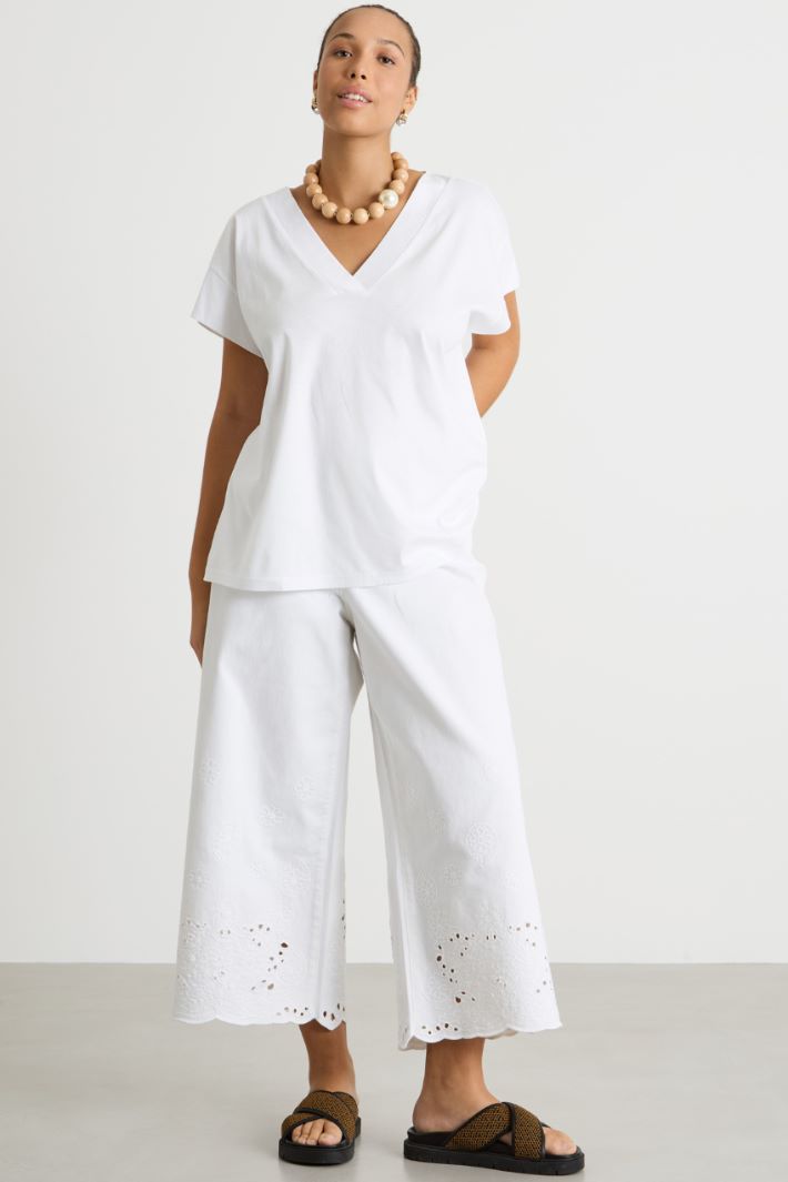 V-neck jersey T-shirt Intrend