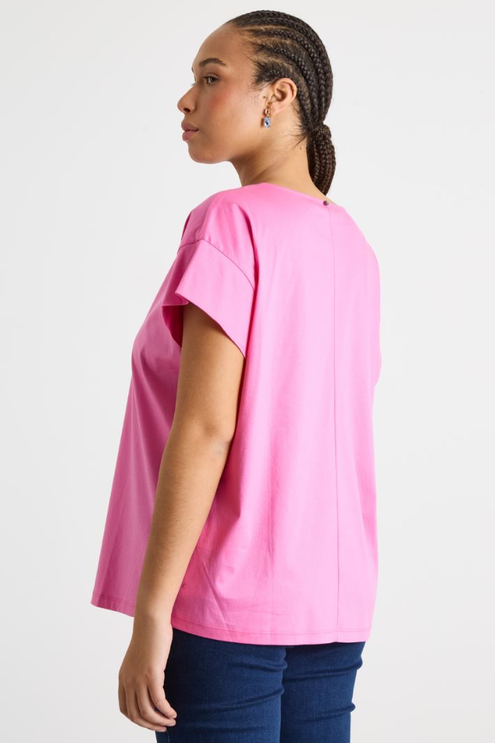 V-neck jersey T-shirt Intrend - 4