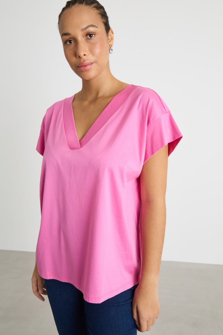 V-neck jersey T-shirt Intrend - 2