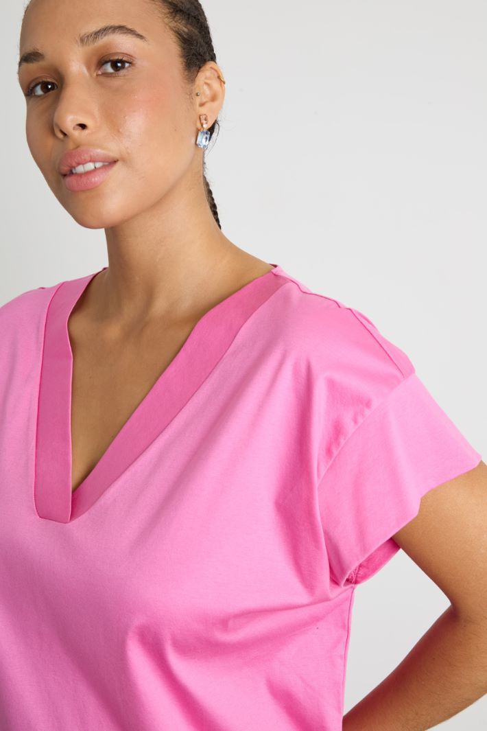 V-neck jersey T-shirt Intrend - 3
