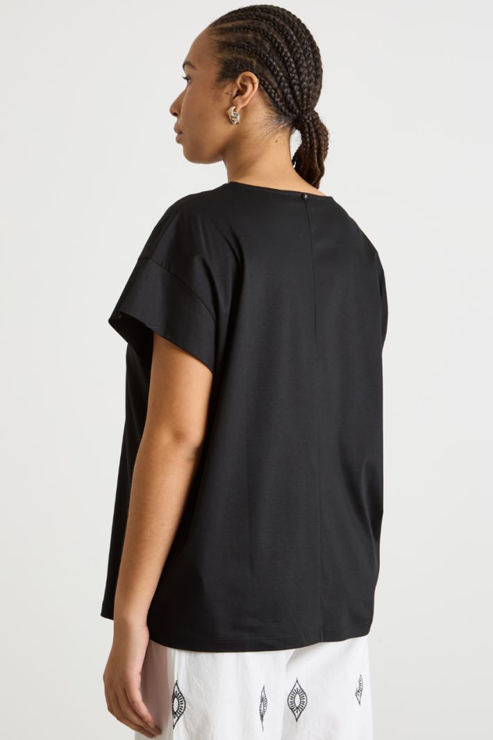V-neck jersey T-shirt Intrend - 4