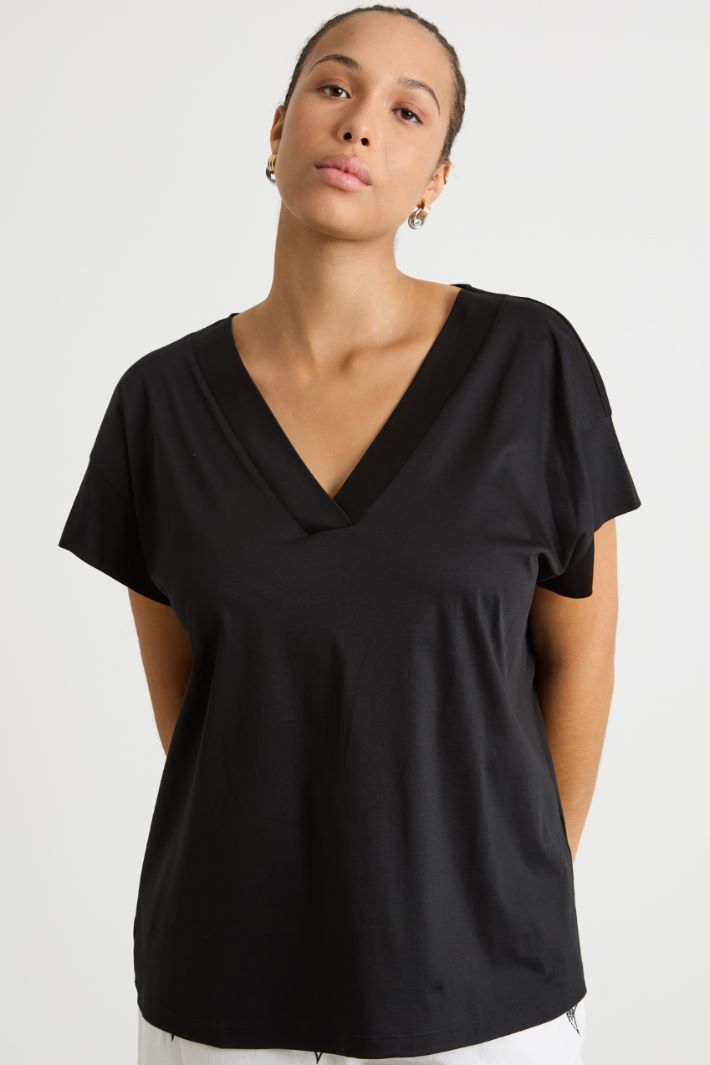 V-neck jersey T-shirt Intrend - 2