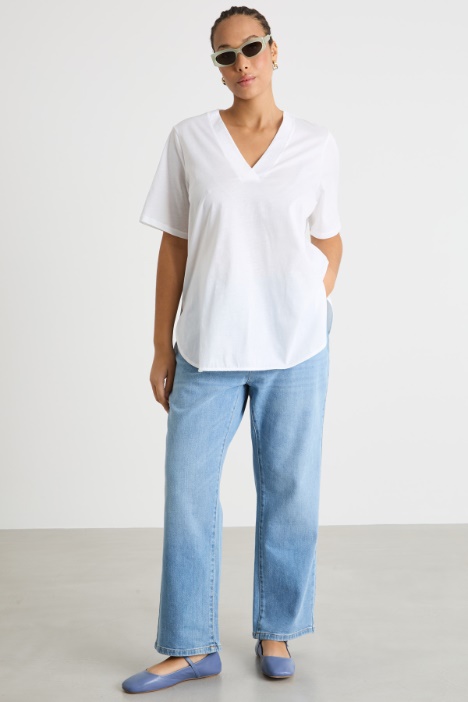 V-neck jersey T-shirt Intrend