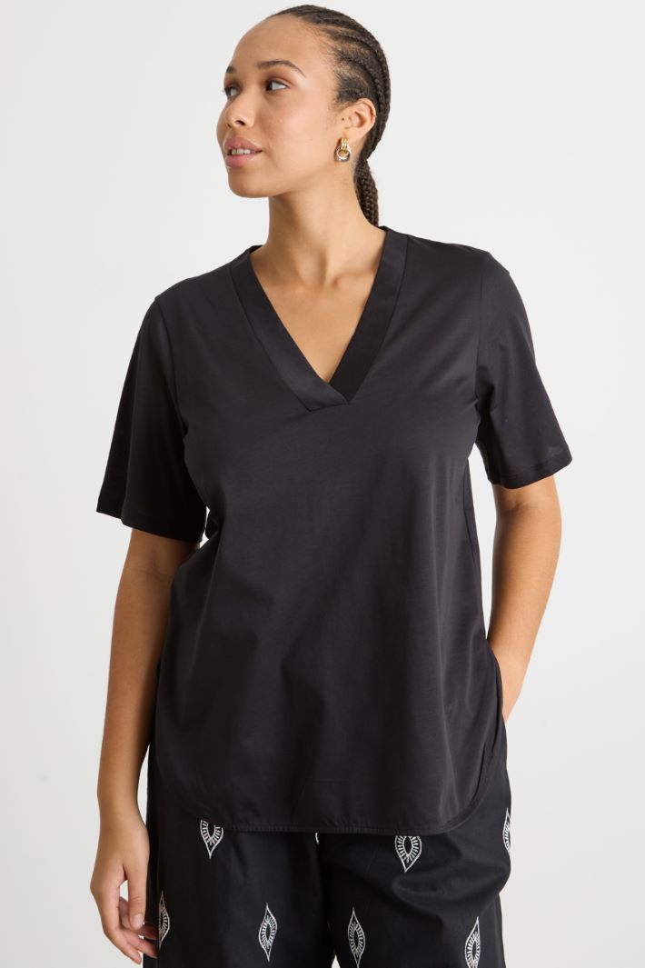 V-neck jersey T-shirt Intrend - 2