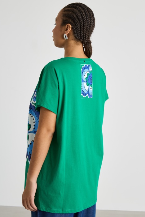 T-shirt in jersey stampato