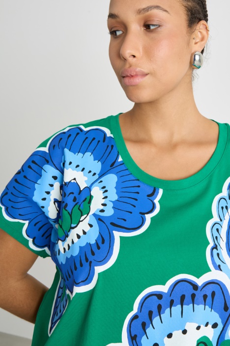 T-shirt in jersey stampato