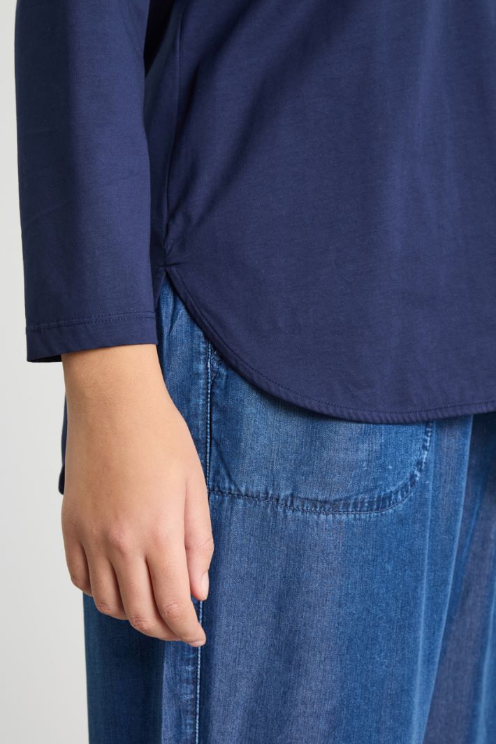 Asymmetric hem jersey T-shirt Intrend - 3