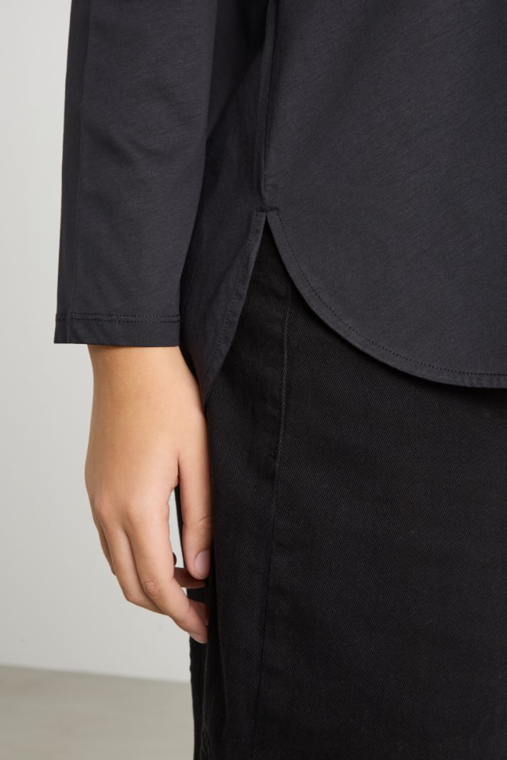 Asymmetric hem jersey T-shirt Intrend - 3