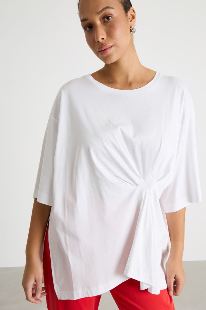 Ruched jersey T-shirt Intrend - 2
